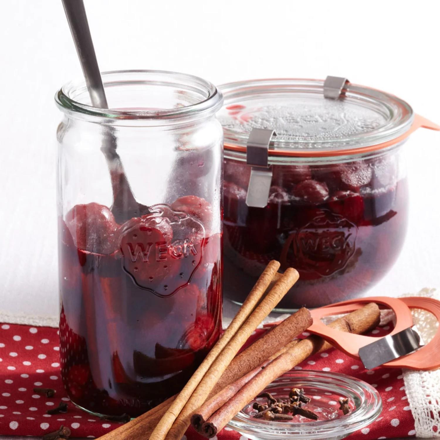 6 X 340ml WECK Cylinder Jar COMPLETE - Ballmason NZ