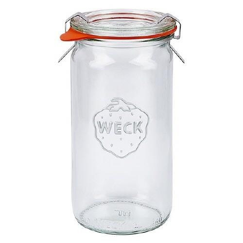 6 X 340ml WECK Cylinder Jar COMPLETE - Ballmason NZ