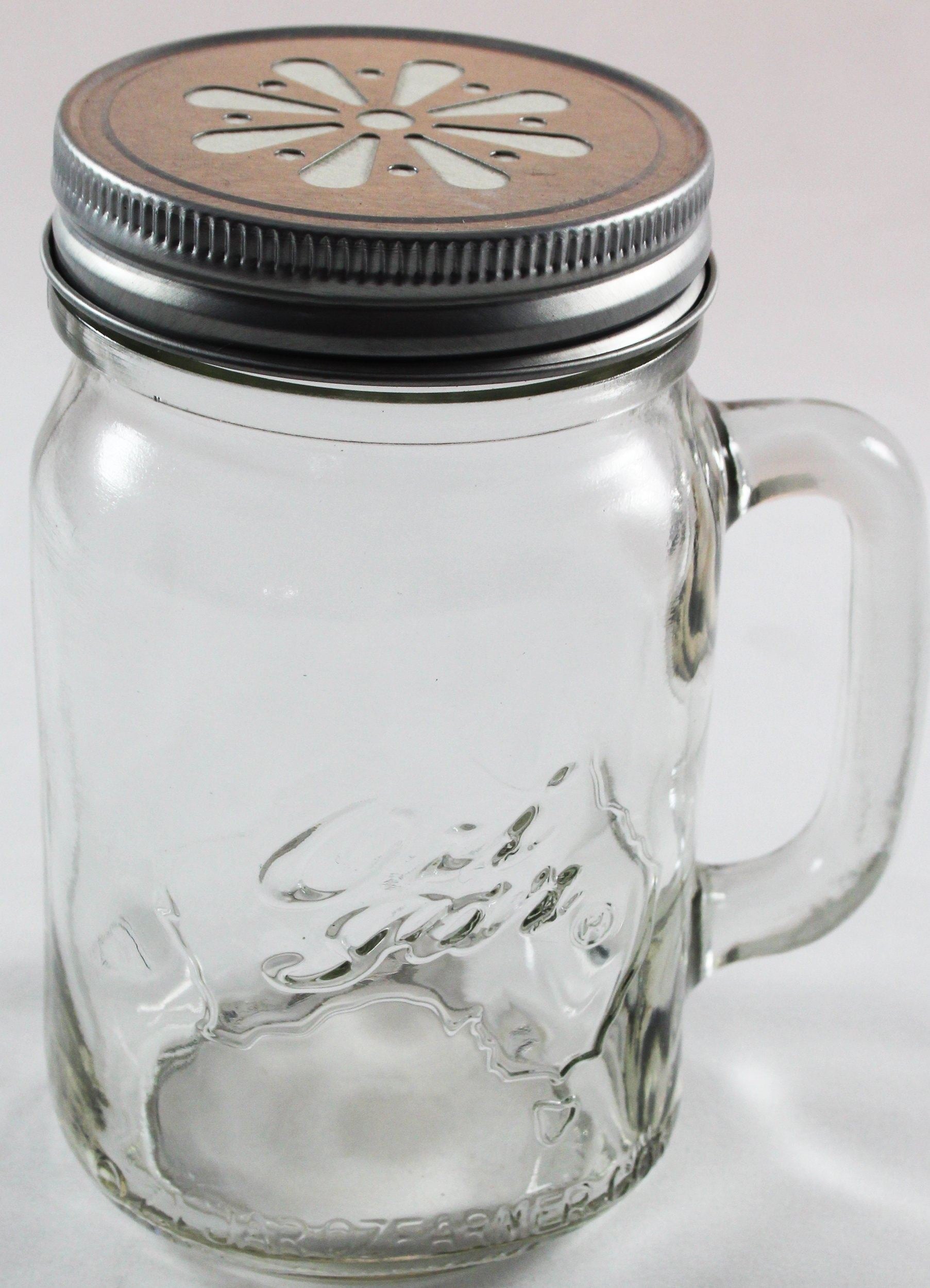 Ozi Green and Gold Special Box Of 6 Ozi Jars with 3 Yellow / 3 Green Lids - Ballmason NZ