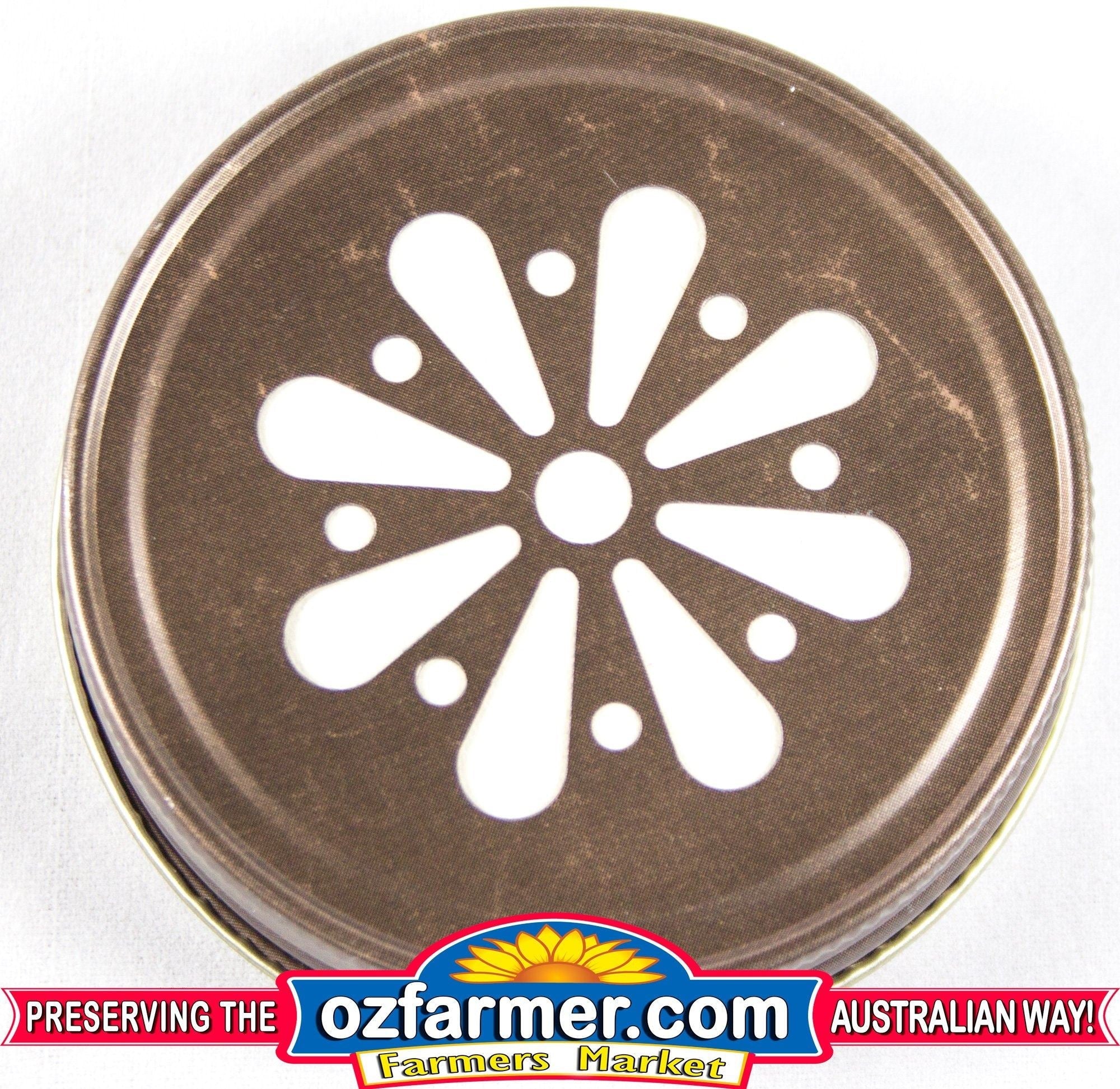 Rustic Bronze Daisy Mason Lid - Ballmason NZ