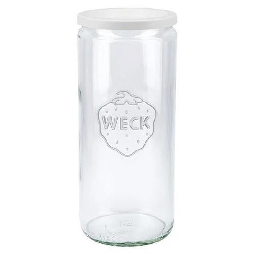 1040ml WECK Cylinder with WHITE STORAGE LID - Ballmason NZ