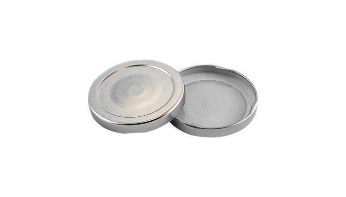63mm TWIST TOP Button Lid SILVER - Ballmason NZ