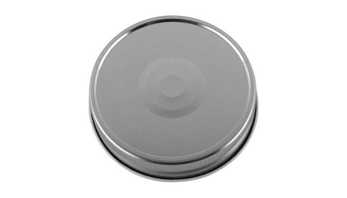 70mm SCREW TOP Lid with Hi - Heat Plastisol and safety button SILVER - Ballmason NZ